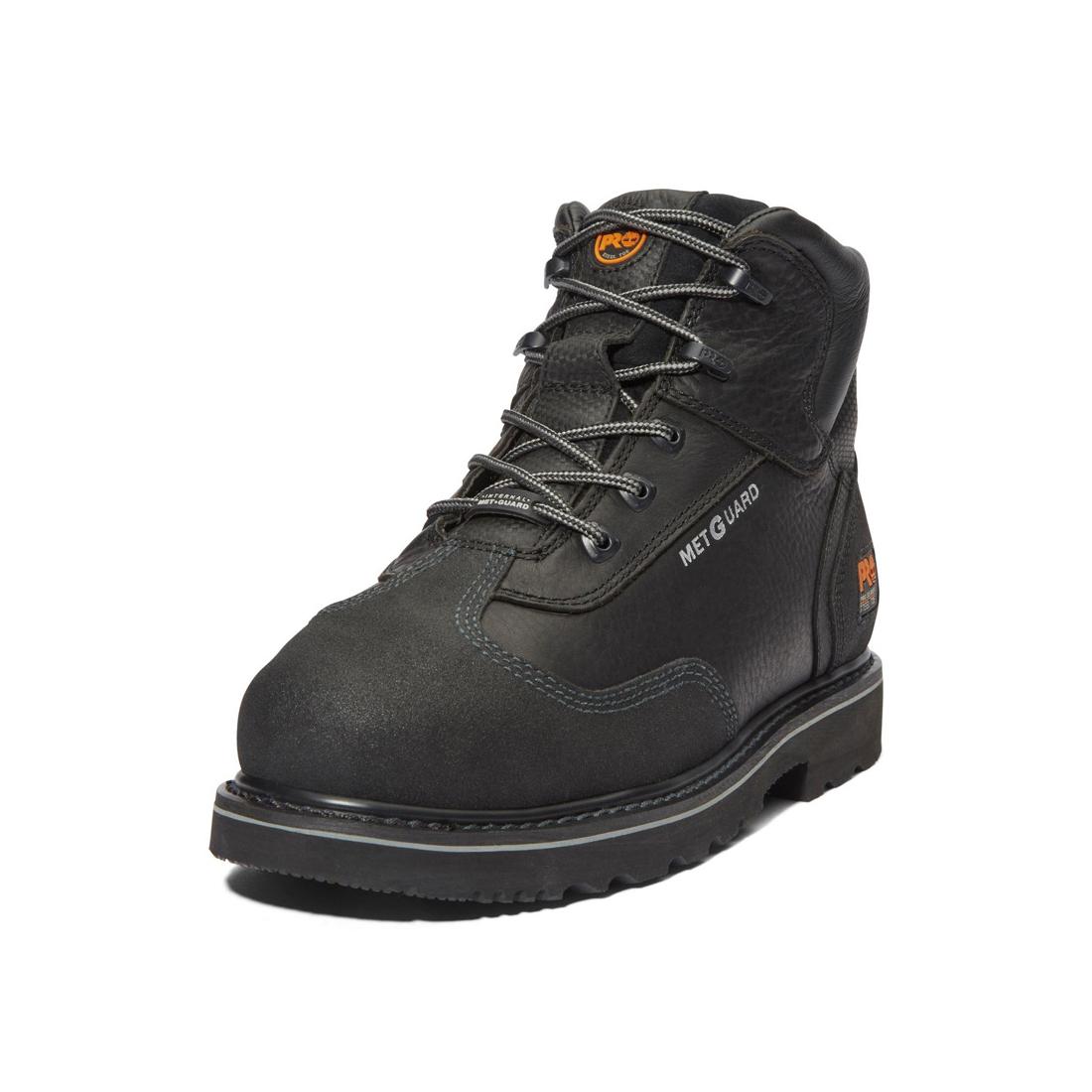 Timberland Pro Internal Met Guard 6 Inch Steel-Toe Work Boot Black Detail View