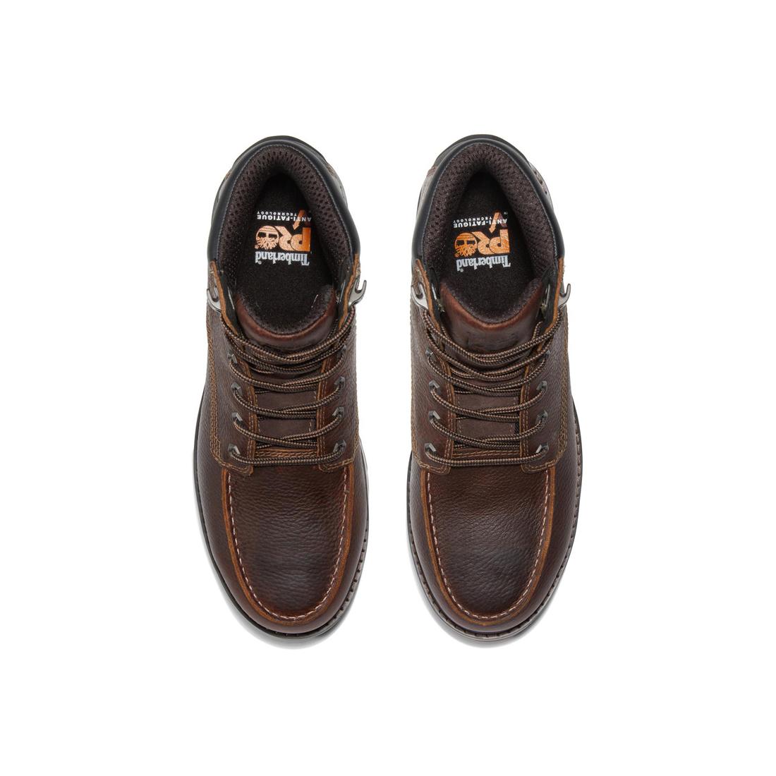 Timberland Pro Irvine 6 Inch Alloy-Toe Work Boot Brown Front-upper View