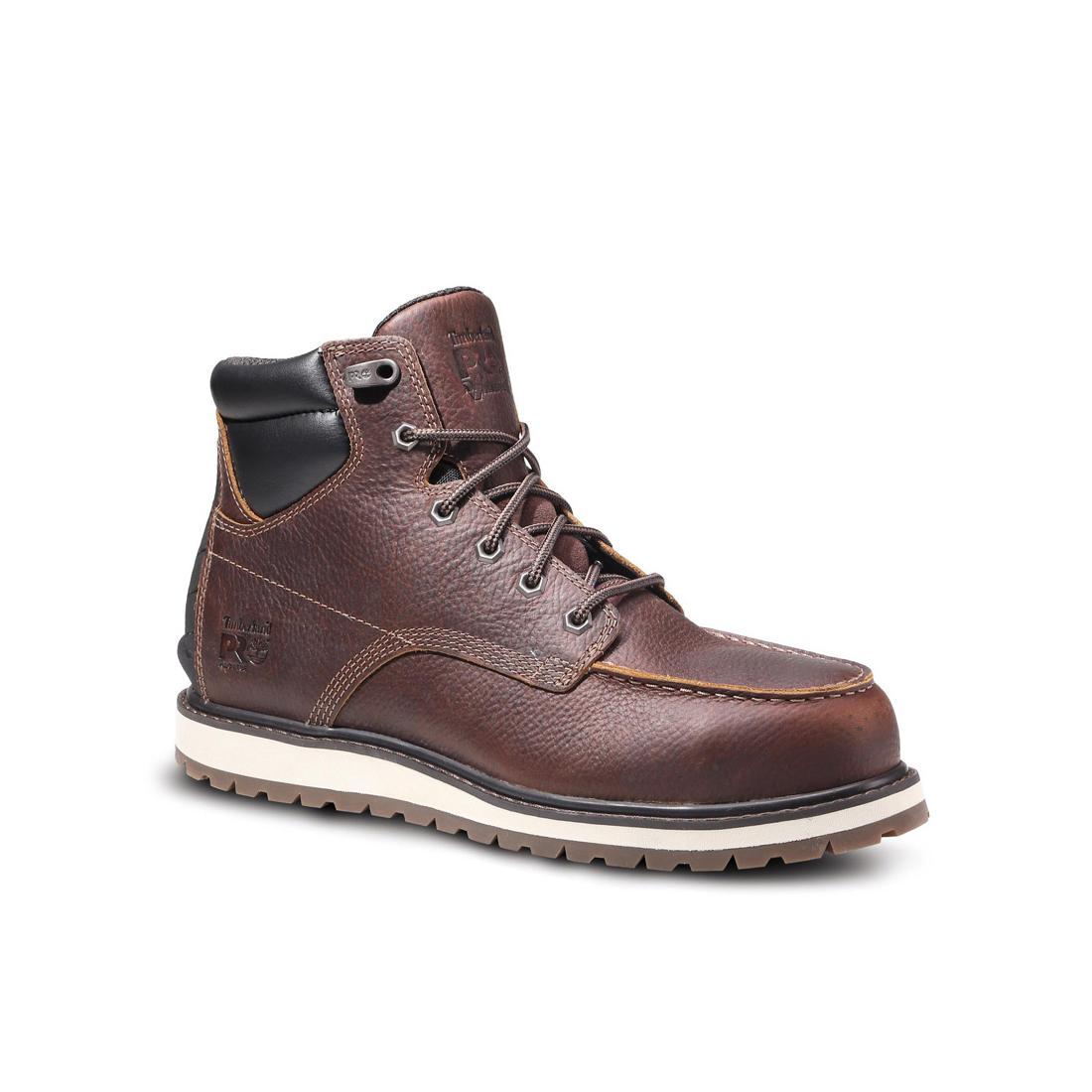 Timberland Pro Irvine 6 Inch Alloy-Toe Work Boot Brown Medial View