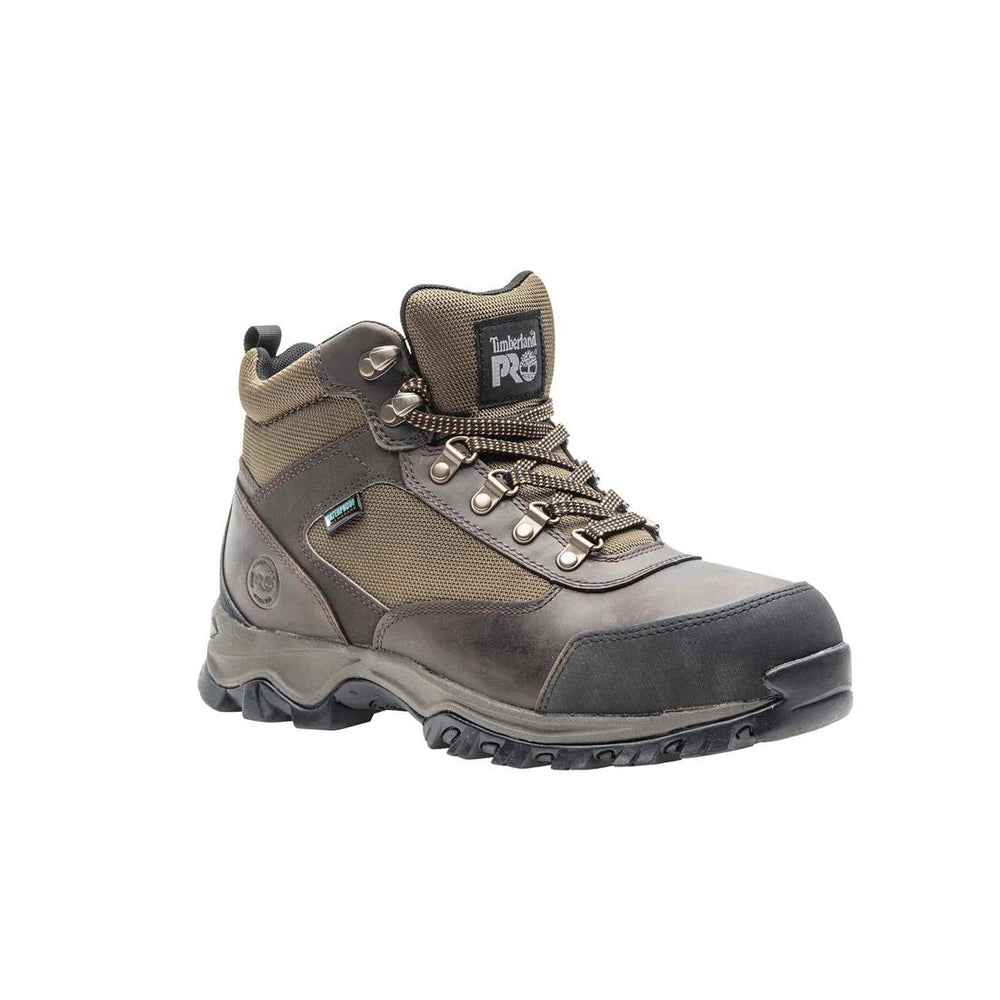 Timberland Pro Keele Ridge Steel-Toe Waterproof Work Boot Brown Medial View