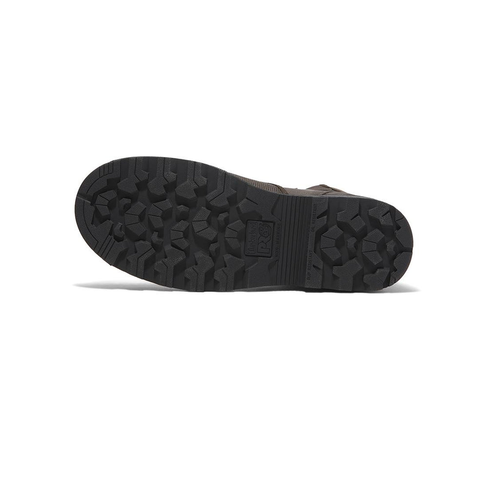 Timberland Pro Magnitude 8-Inch Waterproof Composite-Toe Work Boot Boa Fp Csa Ballistic Nylon Dark Brown Sole View