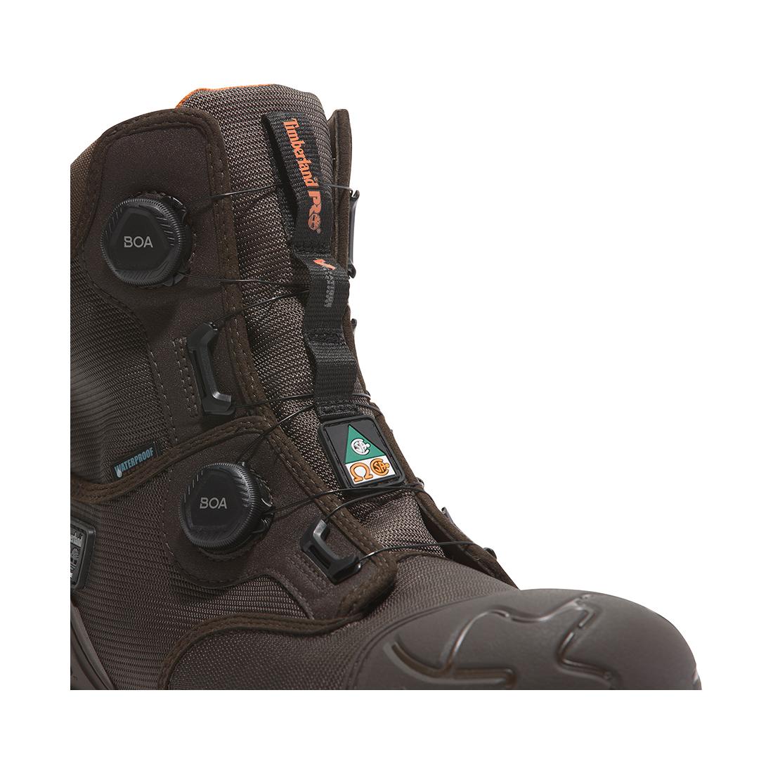 Timberland Pro Magnitude 8-Inch Waterproof Composite-Toe Work Boot Boa Fp Csa Ballistic Nylon Dark Brown View