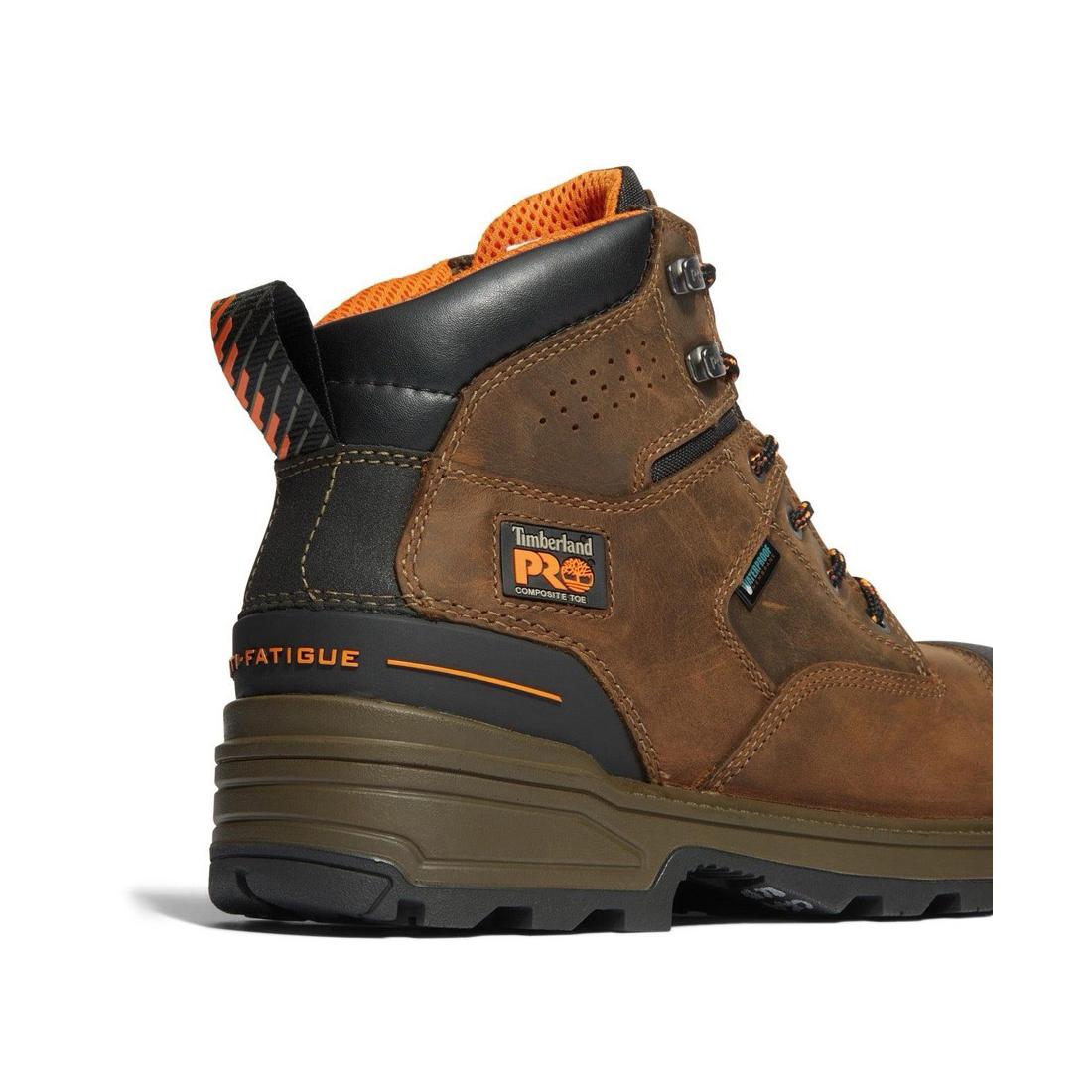 Timberland Pro Magnitude 6 Inch Composite-Toe Waterproof Work Boot Orange and Brown View