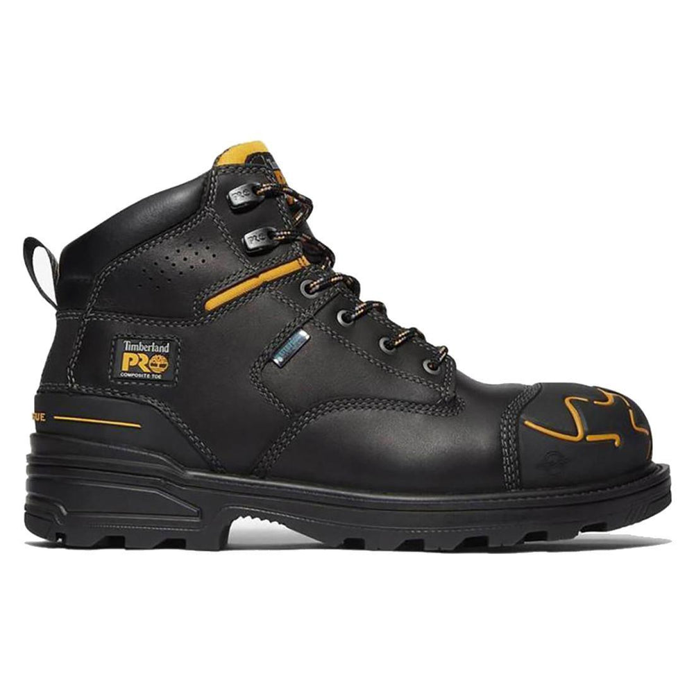 Steel Toes B2B - Magnitude 6 Inch Composite-Toe Waterproof PR Work Boot Black Profile View