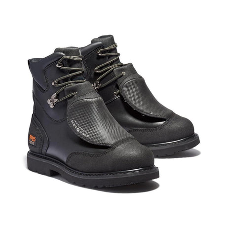 Timberland Pro Met Guard 8 Inch Steel-Toe Waterproof Work Boot Black Detail View