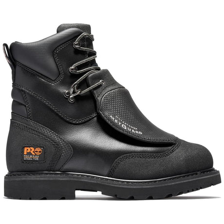 Timberland Pro Met Guard 8 Inch Steel-Toe Waterproof Work Boot Black Profile View