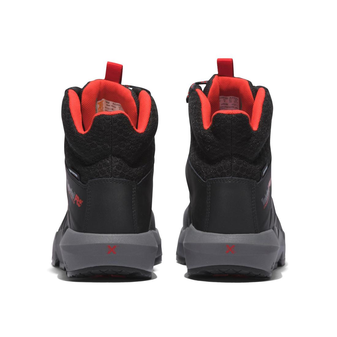 Timberland Pro Morphix 6 Inch Composite-Toe Waterproof Work Boot Black Heel-Back View