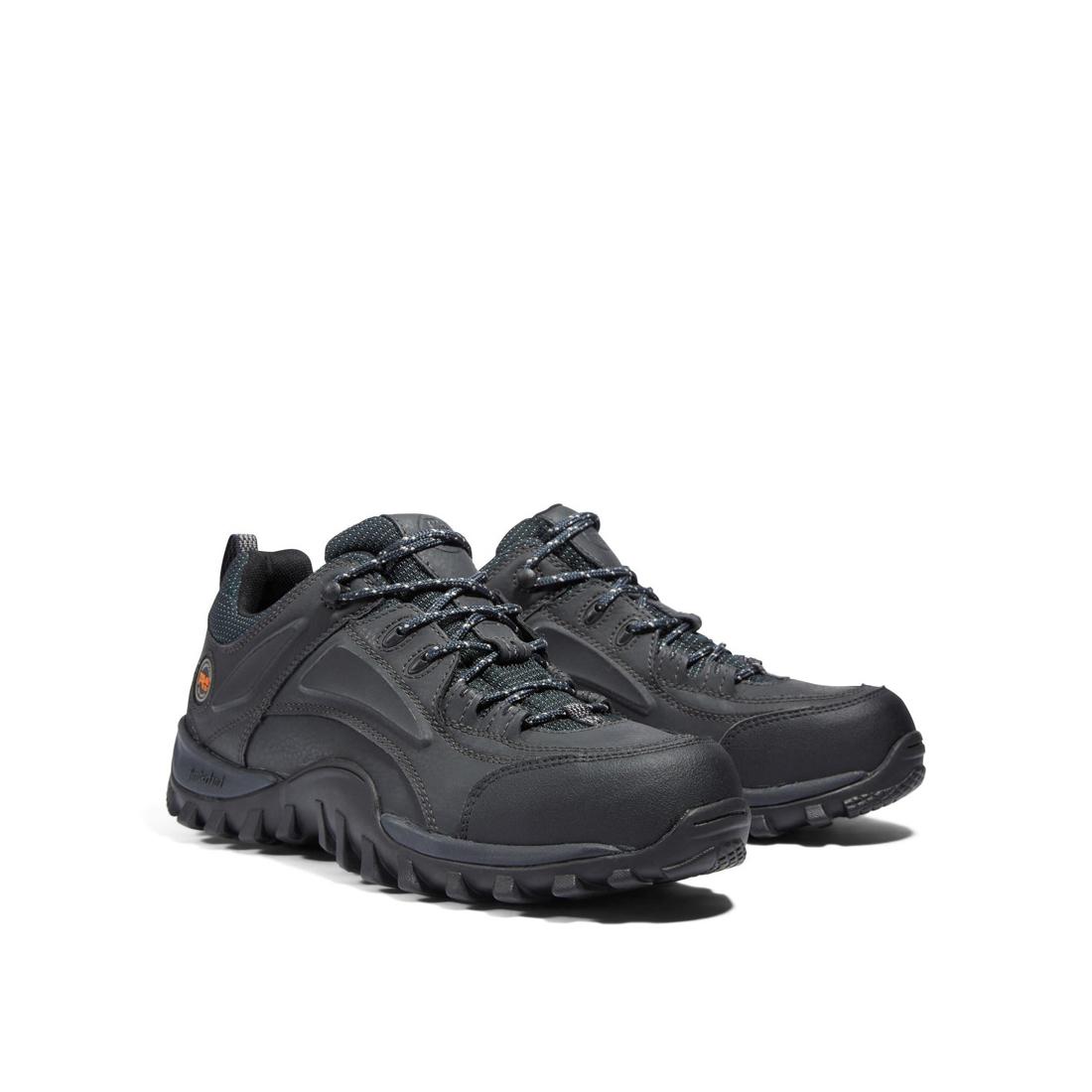 Timberland Pro Mudsill Steel-Toe Work Shoe Black Angled View