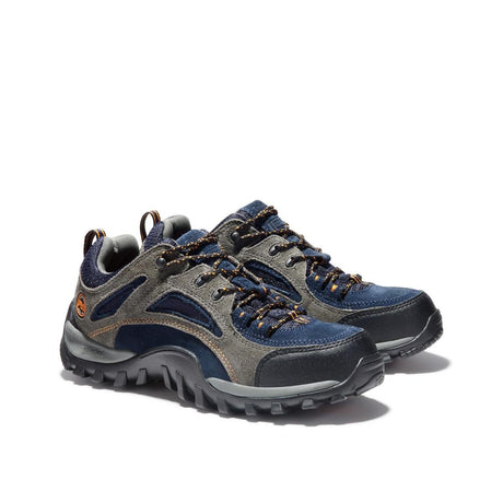 Timberland Pro Mudsill Steel-Toe Work Shoe Blue Angled View