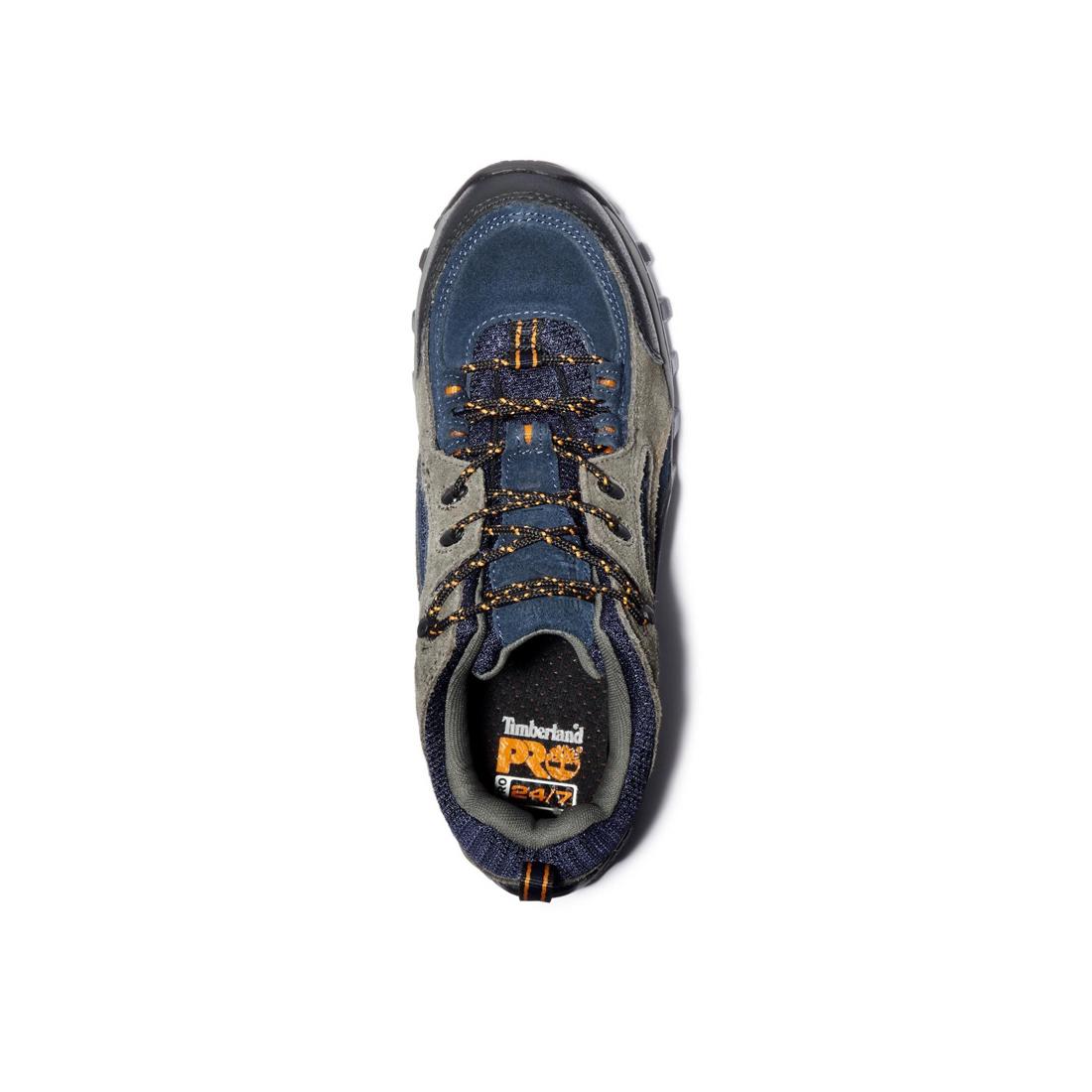Timberland Pro Mudsill Steel-Toe Work Shoe Blue Front-upper View