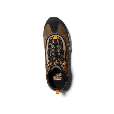 Timberland Pro Mudslinger Steel-Toe Waterproof Work Boot Brown Front-upper View