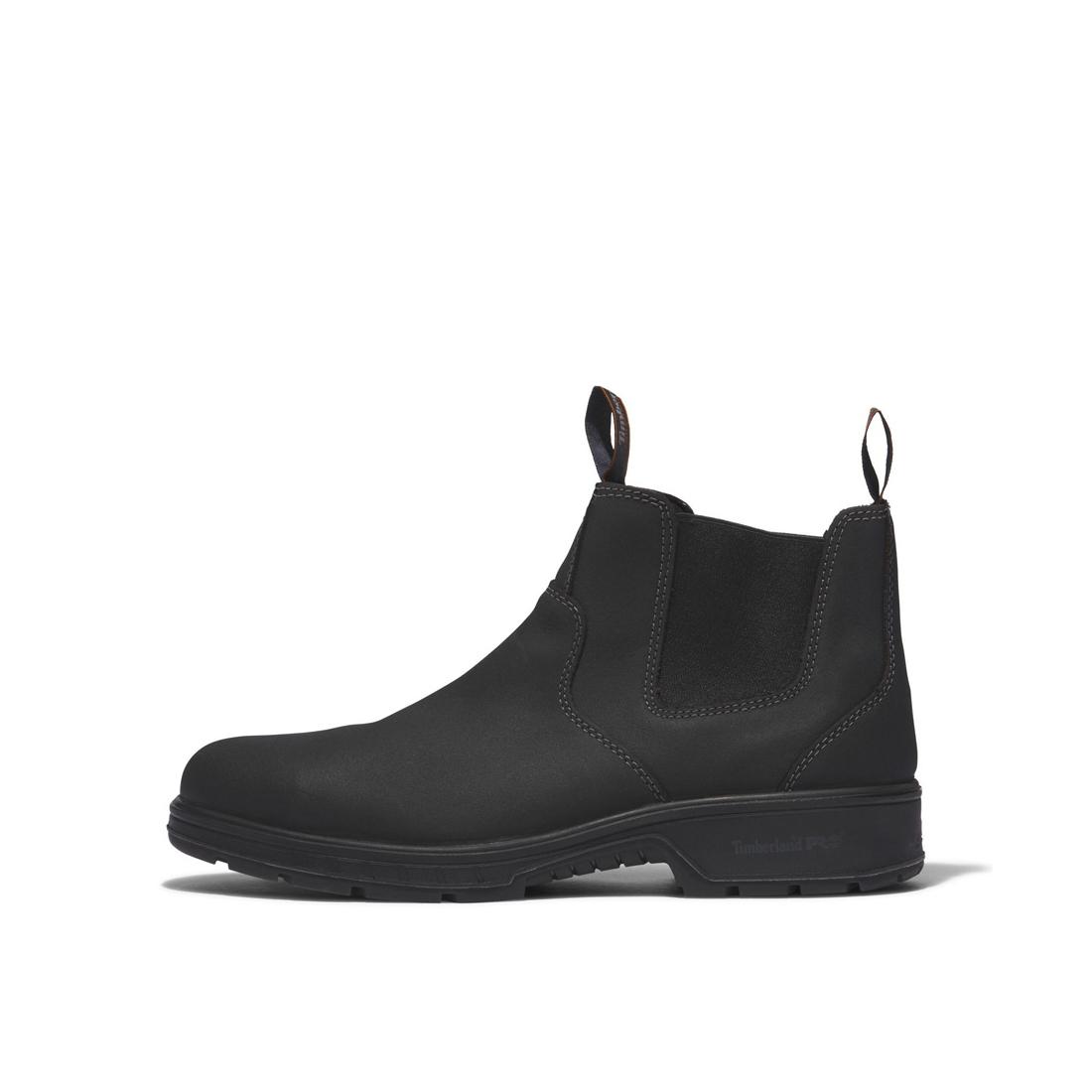 Timberland Pro Nashoba Composite-Toe Chelsea Work Boot Black Angled View