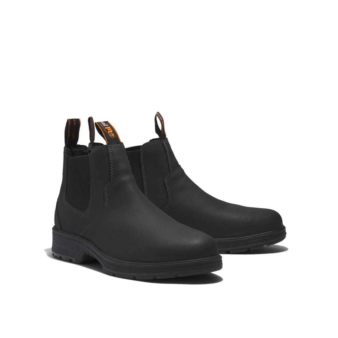 Timberland Pro Nashoba Composite-Toe Chelsea Work Boot Black Detail View