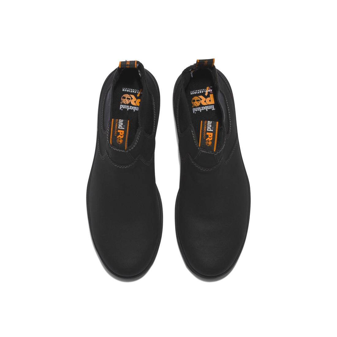 Timberland Pro Nashoba Composite-Toe Chelsea Work Boot Black Front-upper View