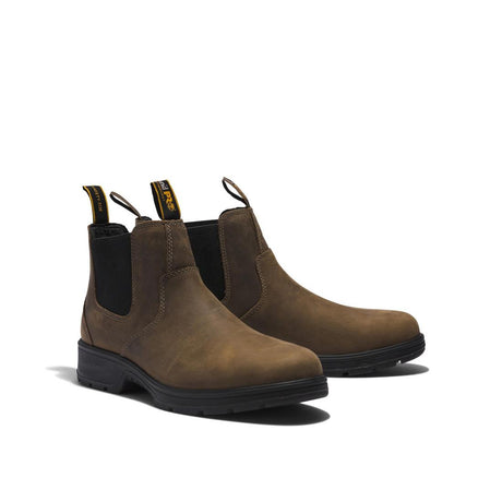 Timberland Pro Nashoba Composite-Toe Chelsea Work Boot Brown Angled View