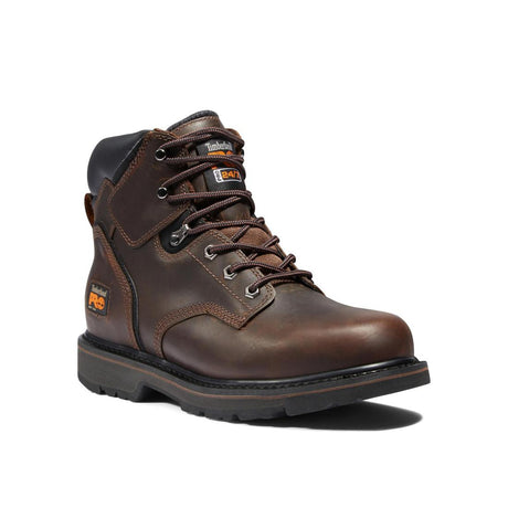 Timberland Pro Pit Boss 6 Inch Soft-Toe Boot Brown Medial View