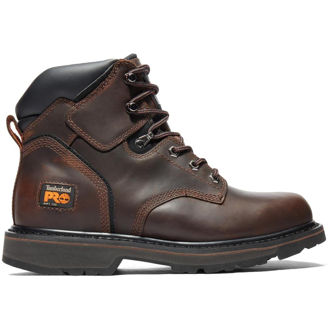 Timberland Pro Pit Boss 6 Inch Soft-Toe Boot Brown Profile View