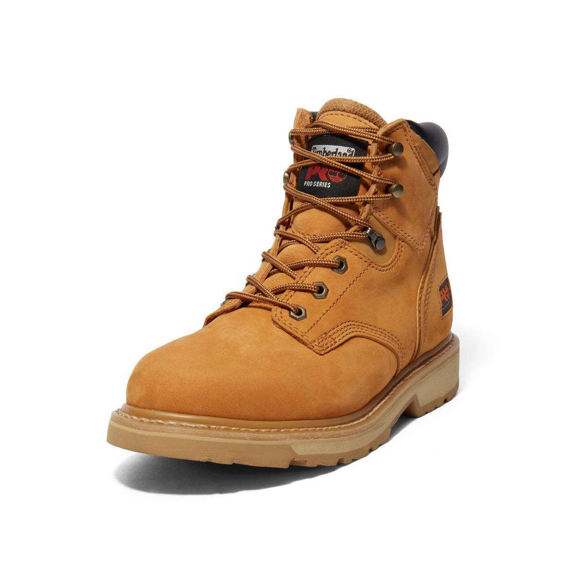 Timberland Pro Pit Boss 6 Inch Soft-Toe Boot Wheat Detail View