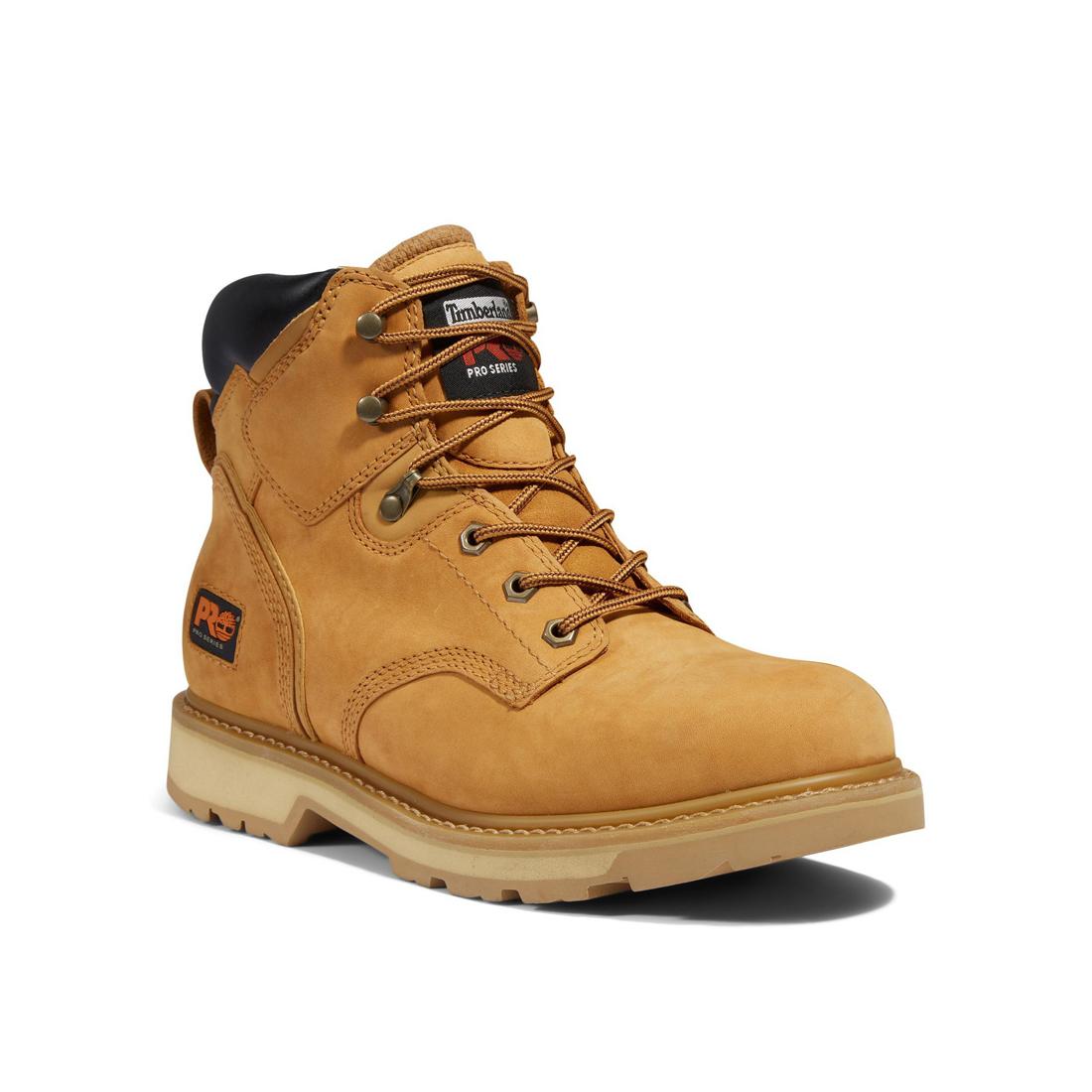 Timberland Pro Pit Boss 6 Inch Soft-Toe Boot Wheat Medial View