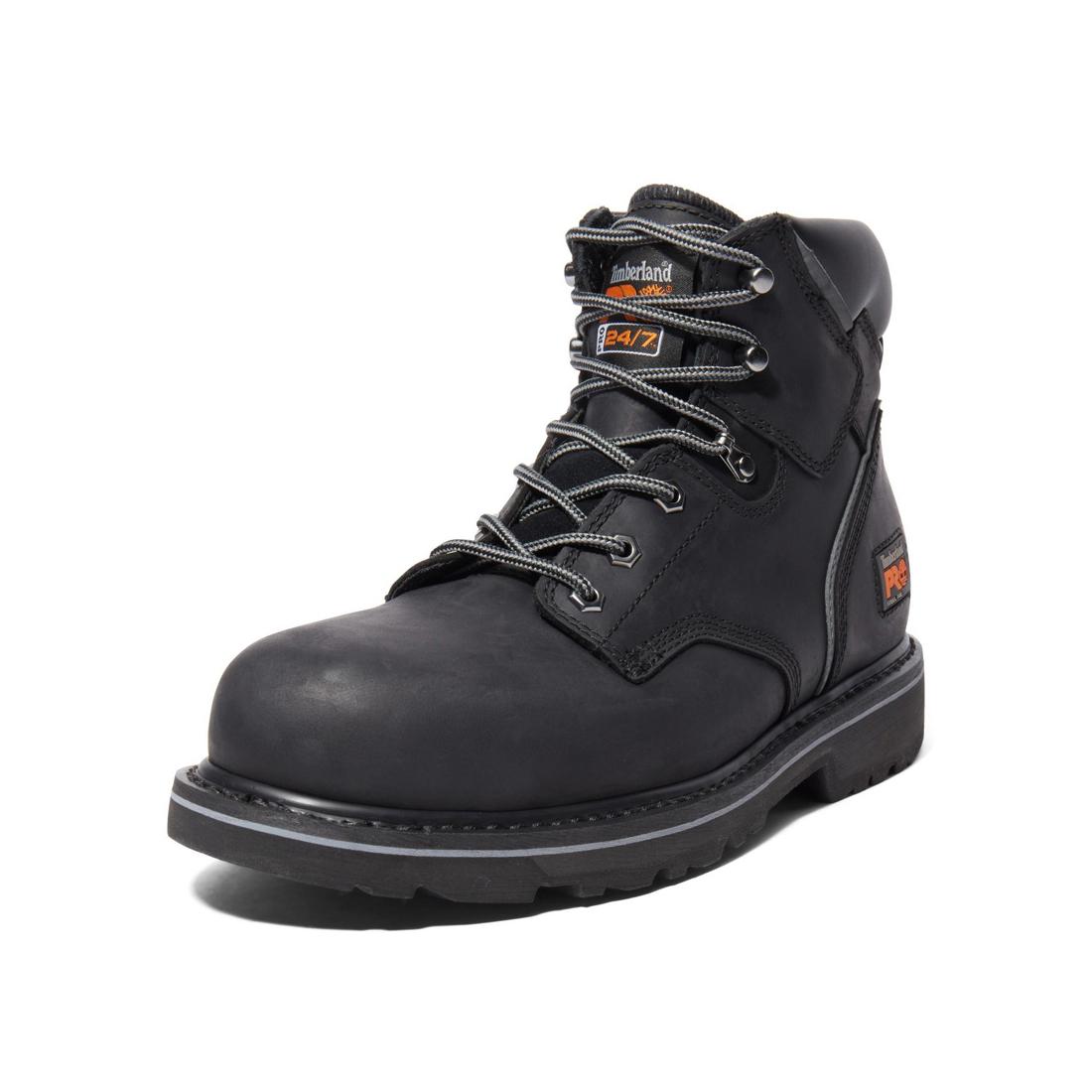 Timberland Pro Pit Boss 6 Inch Steel-Toe Work Boot Black Detail View