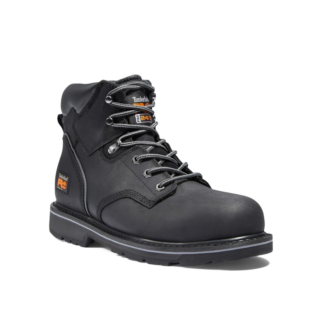 Timberland Pro Pit Boss 6 Inch Steel-Toe Work Boot Black Medial View