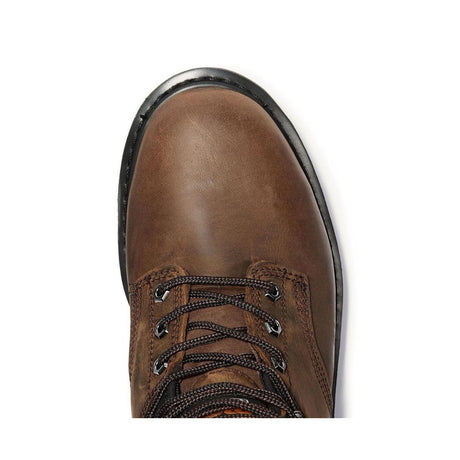 Timberland Pro Pit Boss 6 Inch Steel-Toe Work Boot Brown Angled View
