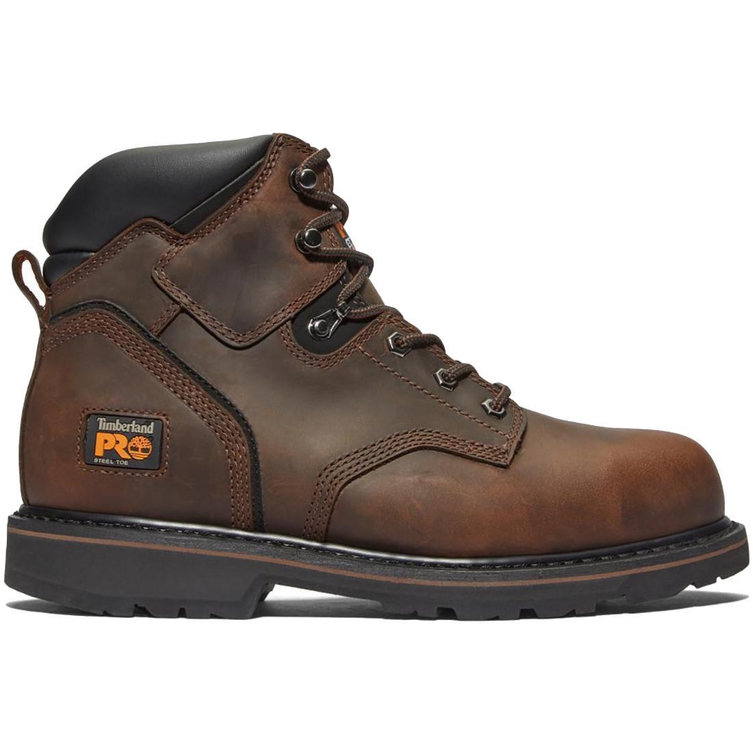 Timberland Pro Pit Boss 6 Inch Steel-Toe Work Boot Brown Profile View