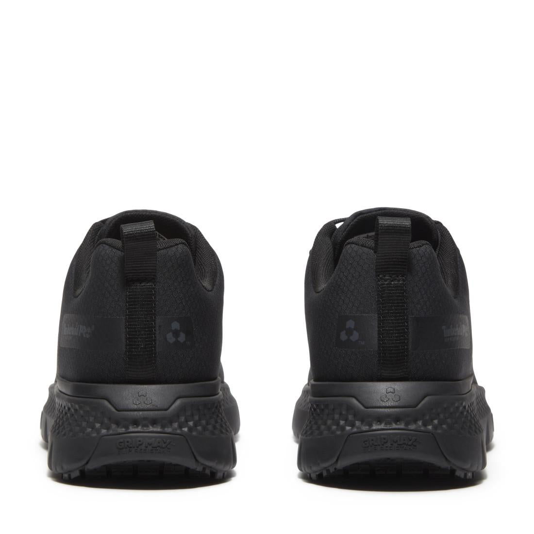 Timberland Pro Power Shift Slip Resistant Shoes – Black Ripstop Heel-Back View