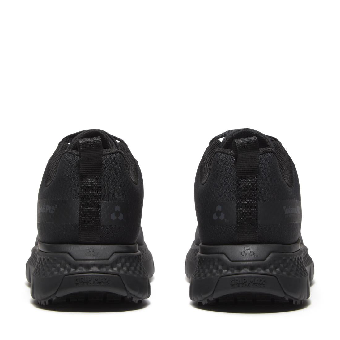 Timberland Pro Power Shift Women’s Slip Resistant Shoes – Black Ripstop Heel-Back View