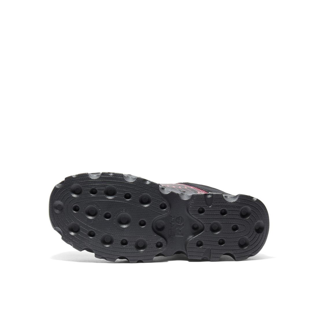 Timberland Pro Women's Powertrain Sport Alloy-Toe Work Shoe Black/Pink Sole View