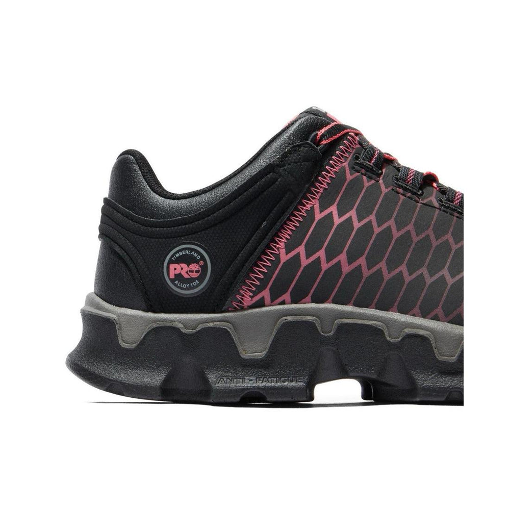 Timberland Pro Women's Powertrain Sport Alloy-Toe Work Shoe Black/Pink View