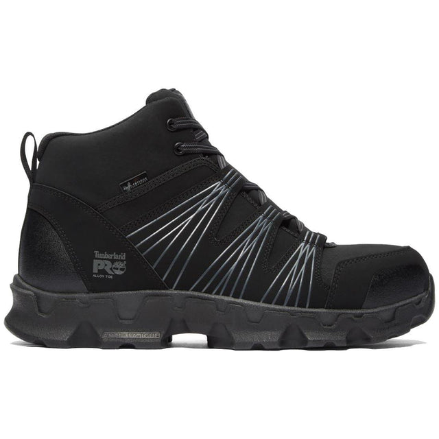 Timberland Pro Powertrain Alloy-Toe Work Boot Black Profile View