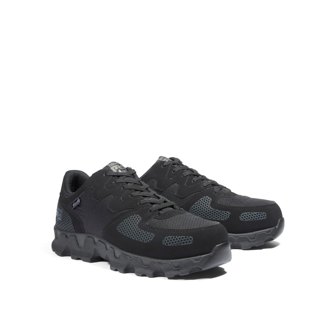Timberland Pro Powertrain Alloy-Toe Work Shoe Black Angled View