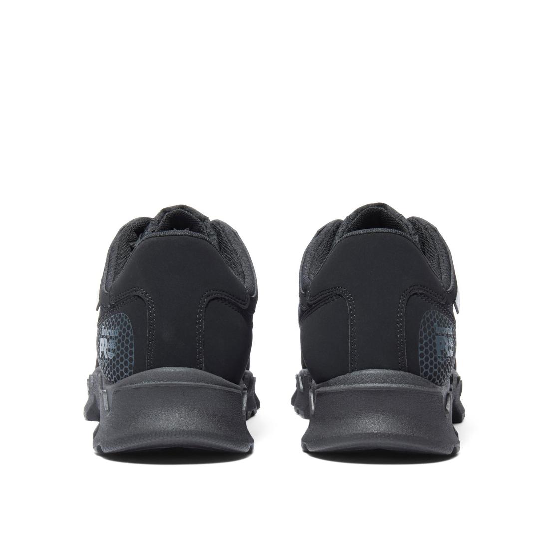 Timberland Pro Powertrain Alloy-Toe Work Shoe Black Heel-Back View