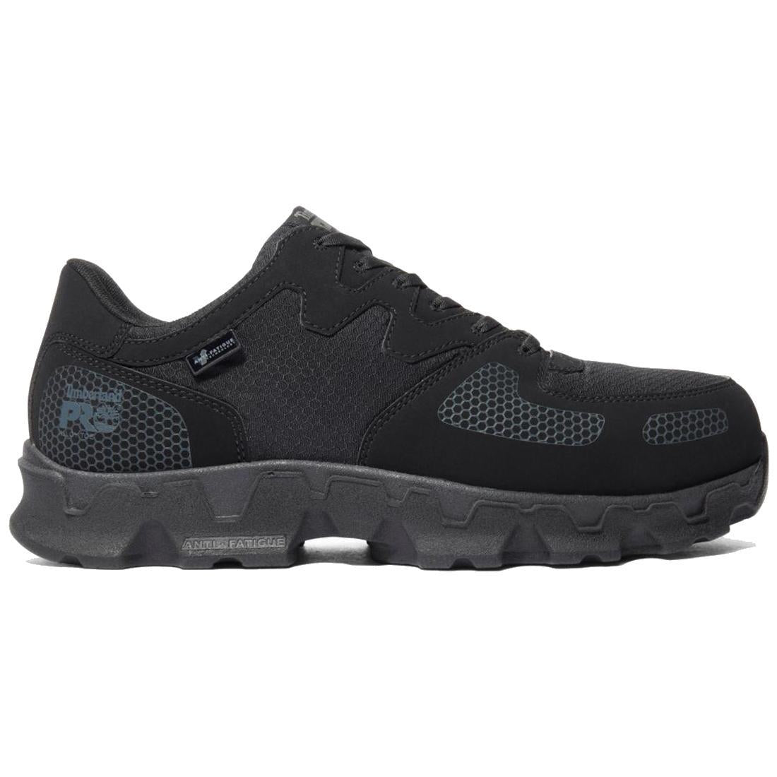 Timberland Pro Powertrain Alloy-Toe Work Shoe Black Profile View