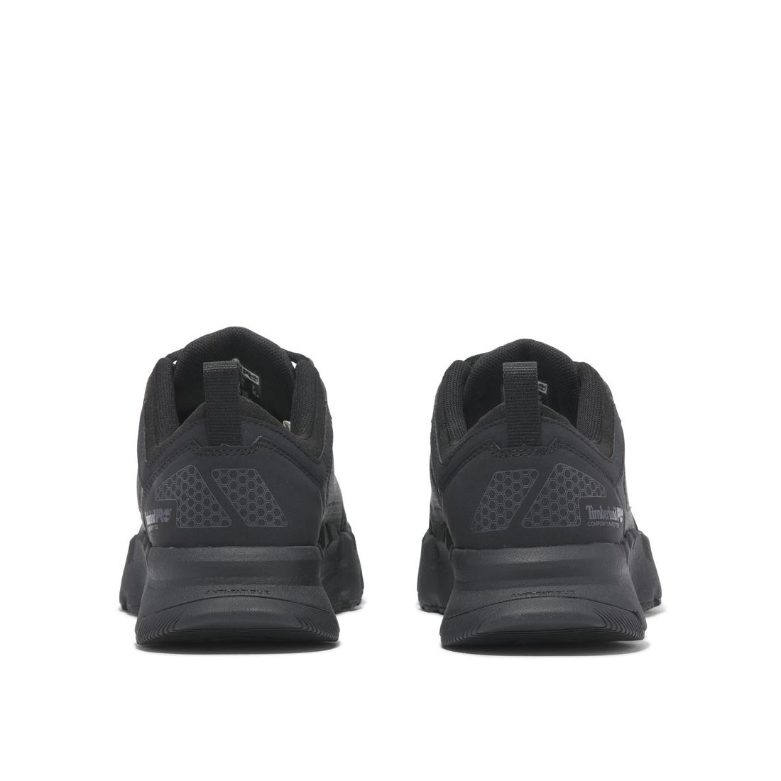 Timberland Pro Powertrain Ev Composite-Toe Work Shoe Black Heel-Back View