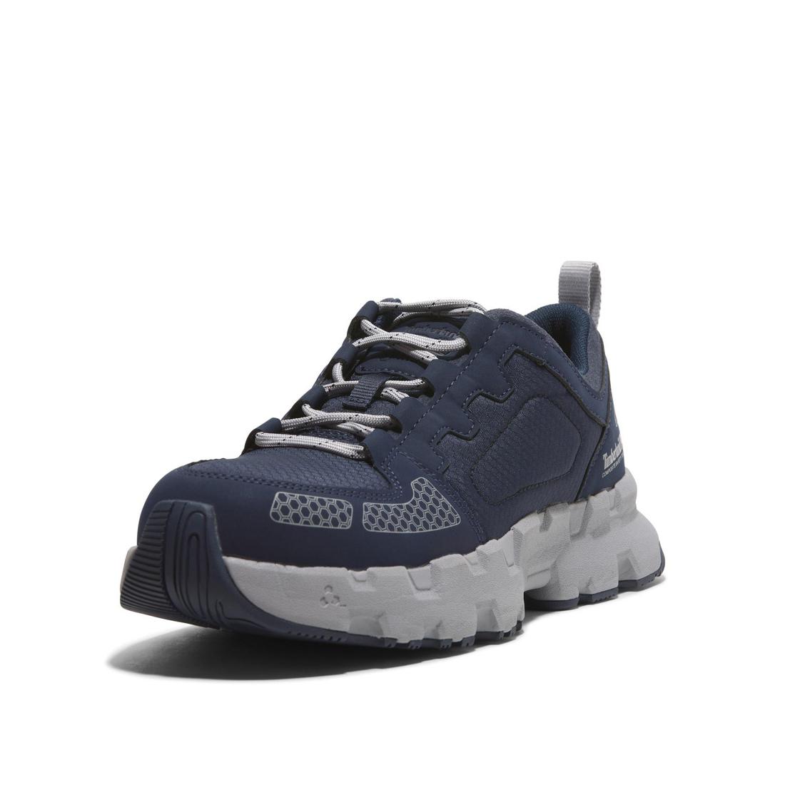 Timberland Pro Powertrain Ev Composite-Toe Work Shoe Blue Detail View