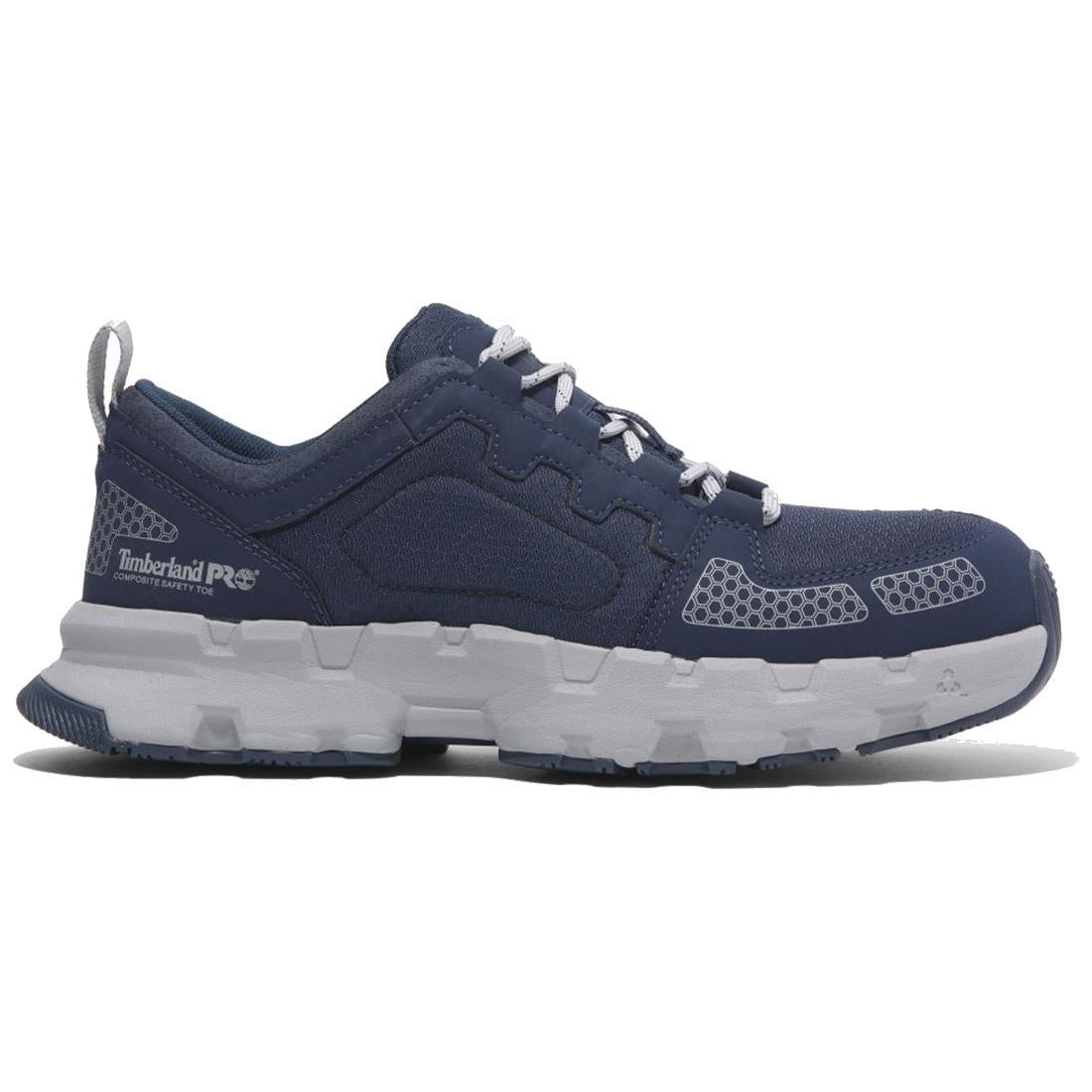Timberland Pro Powertrain Ev Composite-Toe Work Shoe Blue Profile View