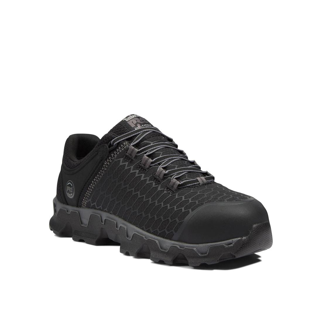 Timberland Pro Powertrain Sport Alloy-Toe Work Shoe Black/Grey Medial View