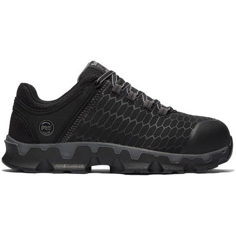 Timberland Pro Powertrain Sport Alloy-Toe Work Shoe Black/Grey Profile View