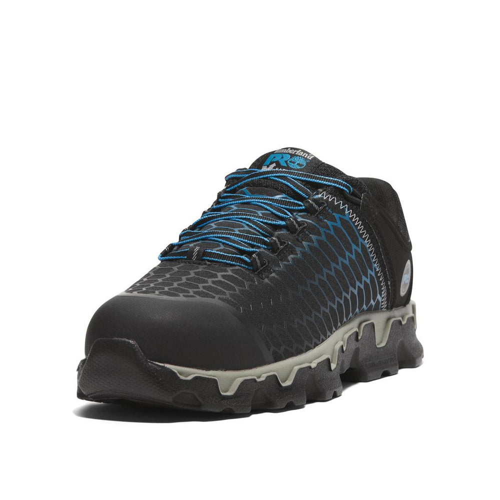 Timberland Pro Powertrain Sport Men's Alloy-Toe Work Shoe Blue Detail View