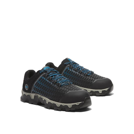 Timberland Pro Powertrain Sport Men's Alloy-Toe Work Shoe Blue Medial View