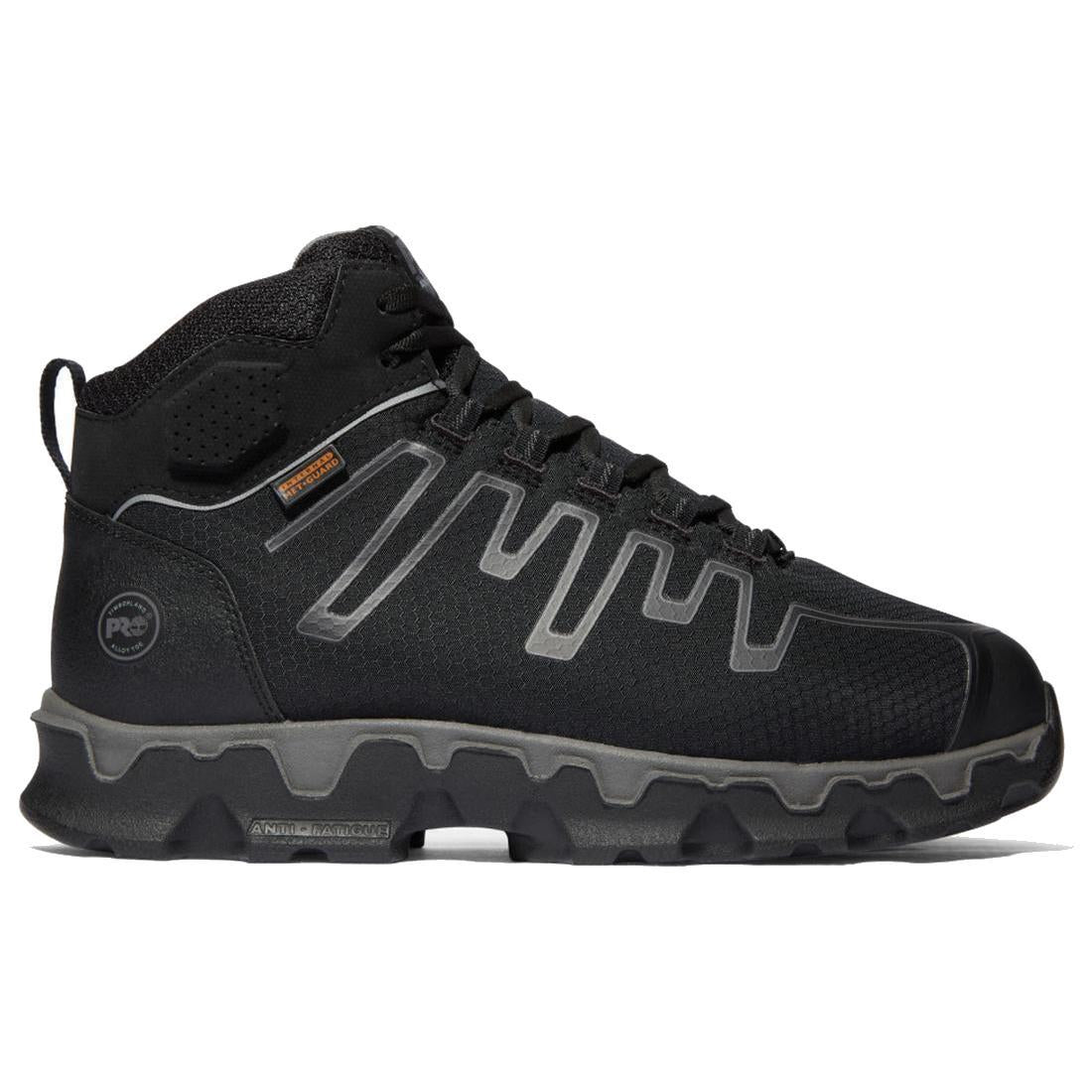 Timberland Pro Powertrain Sport Alloy-Toe Met Guard Work Boot Black Profile View