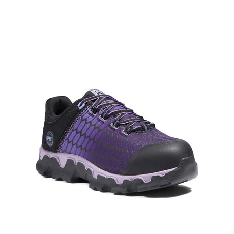 Timberland Pro Women's Powertrain Sport Alloy-Toe Work Shoe Black/Purple Medial View