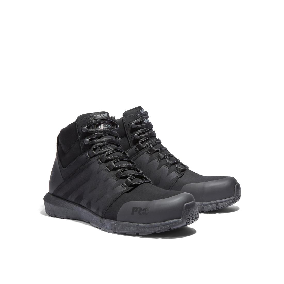 Timberland Pro Radius Composite-Toe Work Boot Black Angled View