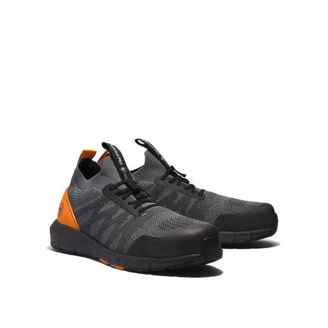Timberland Pro Radius Knit Composite-Toe Work Shoe Grey Angled View