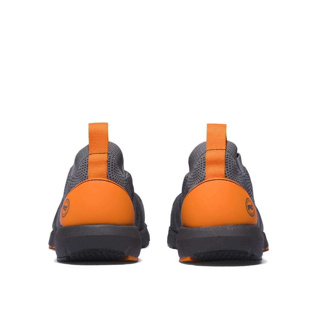 Timberland Pro Radius Knit Composite-Toe Work Shoe Grey Heel-Back View