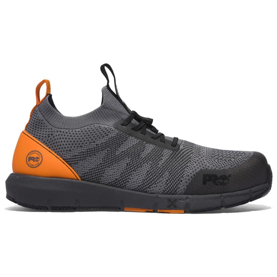 Timberland Pro Radius Knit Composite-Toe Work Shoe Grey Profile View