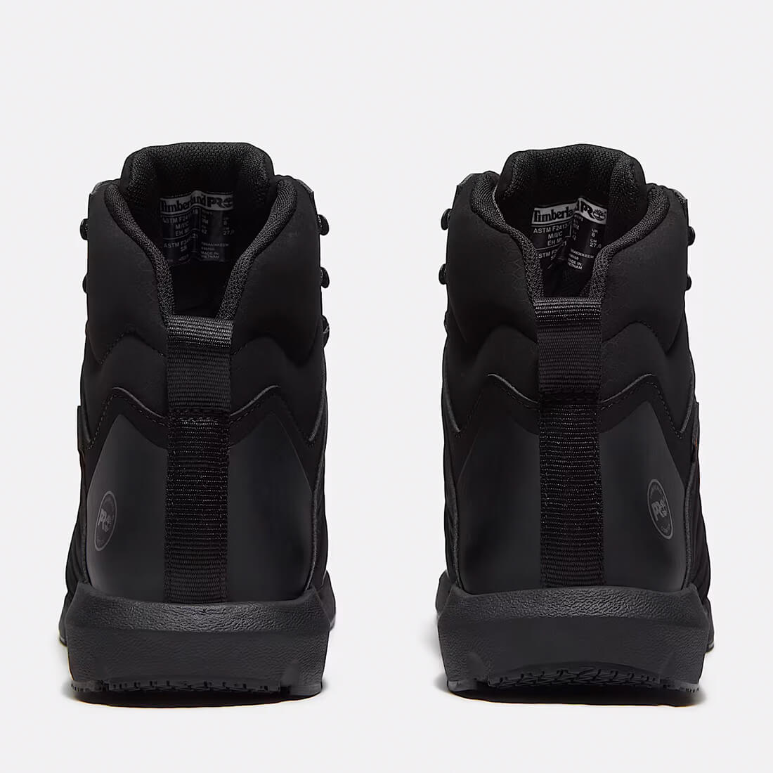 Timberland Pro Radius Mid Img Composite-Toe Work Boot Mid Black Heel-Back View