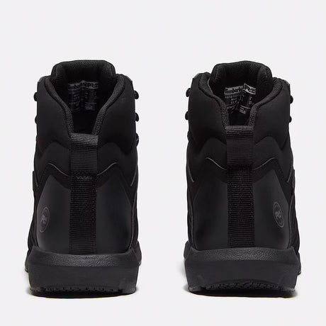 Timberland Pro Radius Mid Img Composite-Toe Work Boot Mid Black Heel-Back View